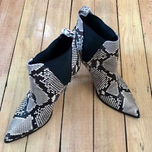 Zara Snake Print Boots Size 7